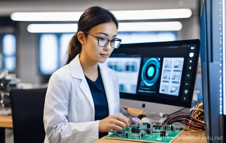 전자공학 취업에 유리한 자격증 - **Subject:** A diverse group of young, focused cybersecurity professionals (men and women of varying...