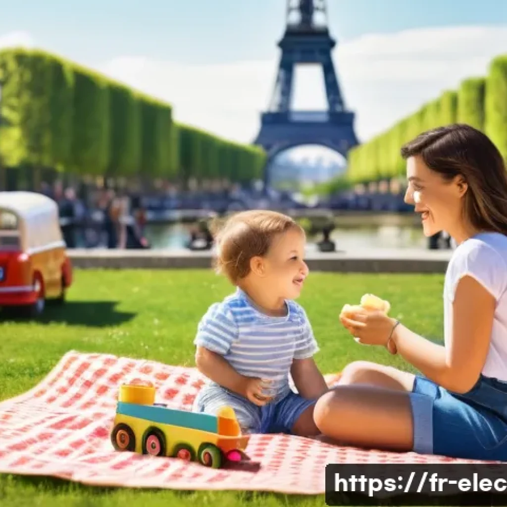 집적회로 IC 설계 기본 지식 - **Prompt:** A sunlit park scene in Paris. A toddler, wearing a colorful romper and a disposable diap...