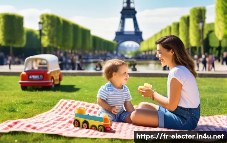 집적회로 IC 설계 기본 지식 - **Prompt:** A sunlit park scene in Paris. A toddler, wearing a colorful romper and a disposable diap...