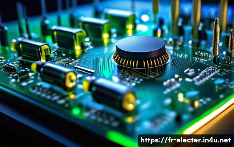 무선통신 회로 설계 - A highly detailed close-up of a modern wireless communication circuit board featuring miniature ante...