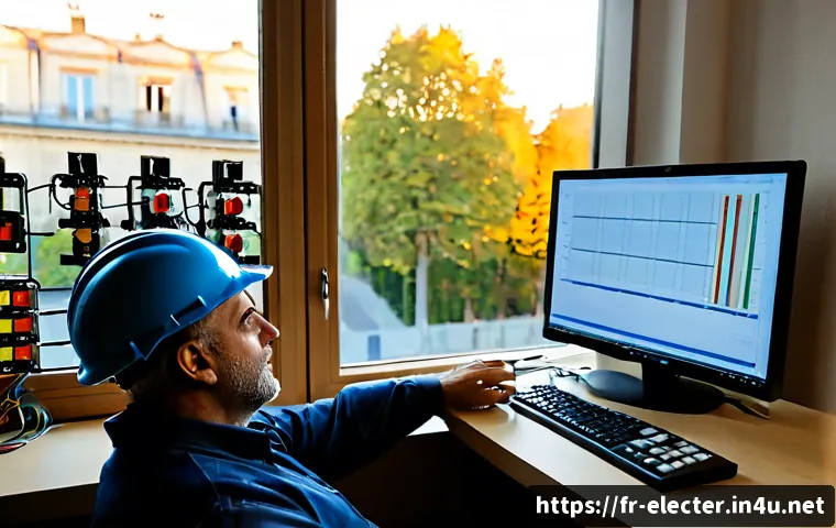 Home 17 전력 시스템 설계의 이론과 실무 - Photorealistic electrical power system design workspace in France, a senior electrical engineer revi...